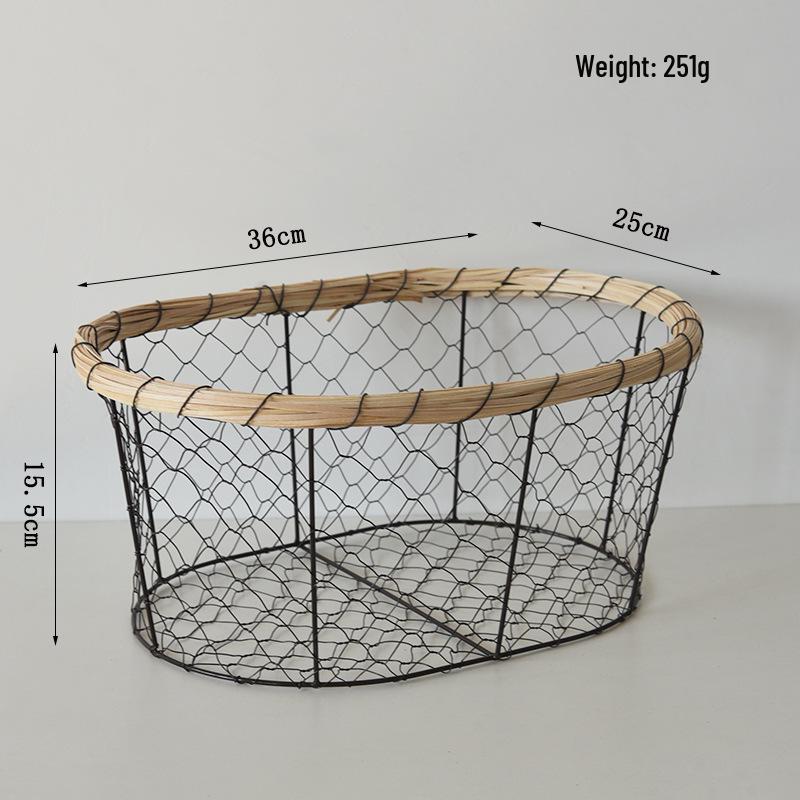 Wrought Iron Storage Basket for Bread, Pastries, Snacks, Fruits, Vegetables, and Eggs.