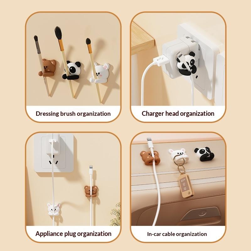 2pcs Cable Organizer Desktop Data Cable Storage And Holder