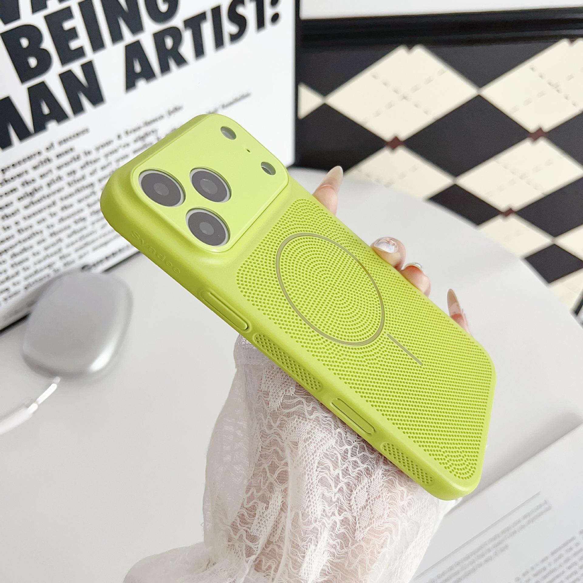 

Magnetic Heat Dissipation Mesh Case for iPhone 13-17 Pro Max, Full Coverage Protective Case with Large Window iPhone 13 Pro