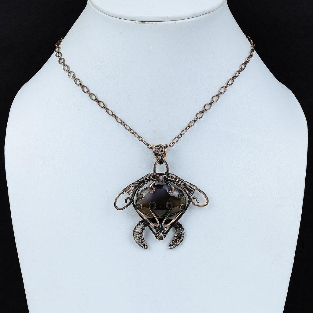 Pandantiv Agat Montana Înfășurat în Sârmă de Cupru Bijuterii cu Piatră Prețioasă Handmade Pandantiv Broască Țestoasă Pandantiv Frumos din Cupru Cadou Pentru Ea Pandantiv Înfășurat în Sârmă