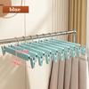 Home frosted plastic trouser rack strong seamless clip hangers to dry clothes