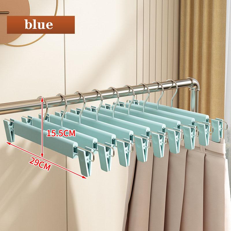 Home frosted plastic trouser rack strong seamless clip hangers to dry clothes