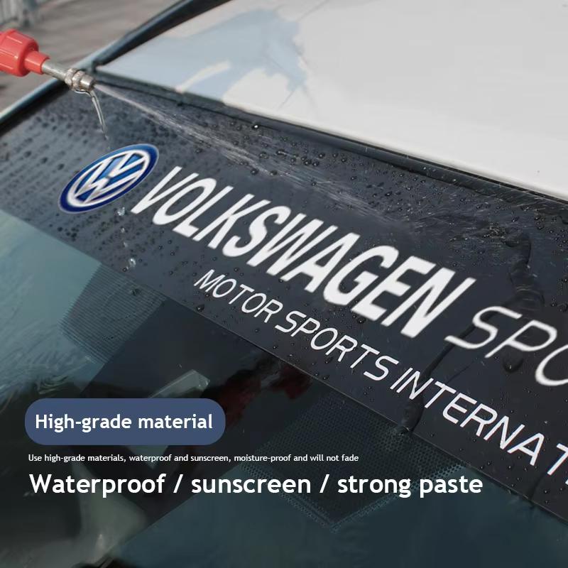 Volkswagen Car Front Rear Windshield Decoration Sticker For VW GTI Polo Golf Passat MK6 Tiguan T-ROC ID.3 Beetle CC Arteon JettaJD2