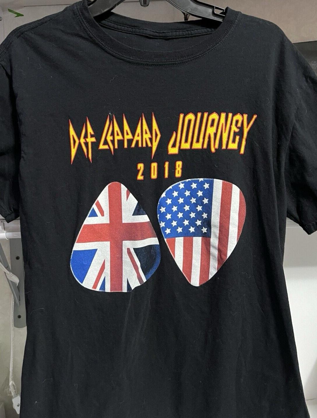 Def Leppard & Journey 2018 Tour Rock Concert T Shirt L