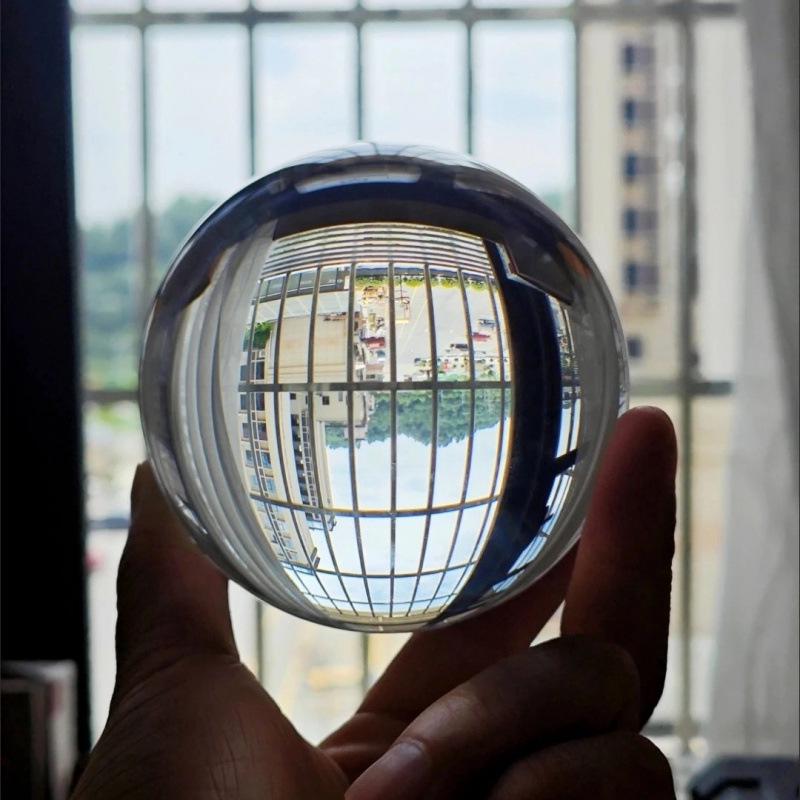 Transparent K9 Crystal Glass Ball Ornament - Ideal Gift for Leader or Elder, Perfect for Living Room or Office Decor