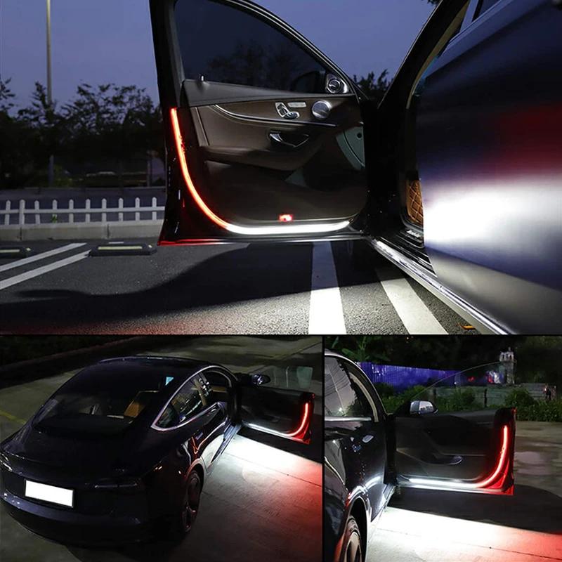 Car Interior Door Decoration Welcome Light Strips LED Warning Light 12V 120cm LED Opening Warning LED Ambient Lamp Strip