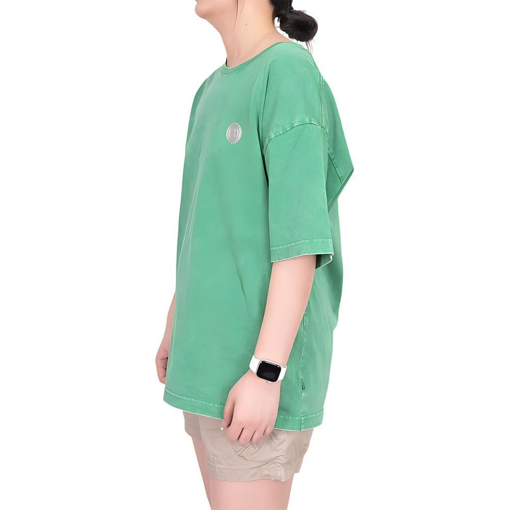 Converse T Shirts Unisex Green Crew Neck Moderate Straight Fit 10027227-A03