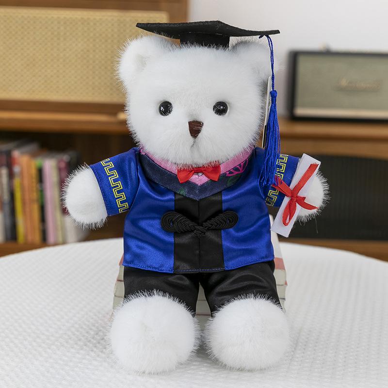 Doctor Hat Bear Doll Plush Toy Bachelor Suit Teddy Bear Doll Student Graduation Commemorative Gift