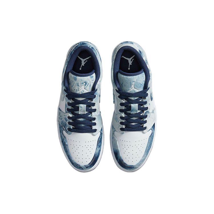 Tênis Masculino Air Jordan 1 Low SE Washed Denim Azul Azul-Lavado Branco CZ8455-100