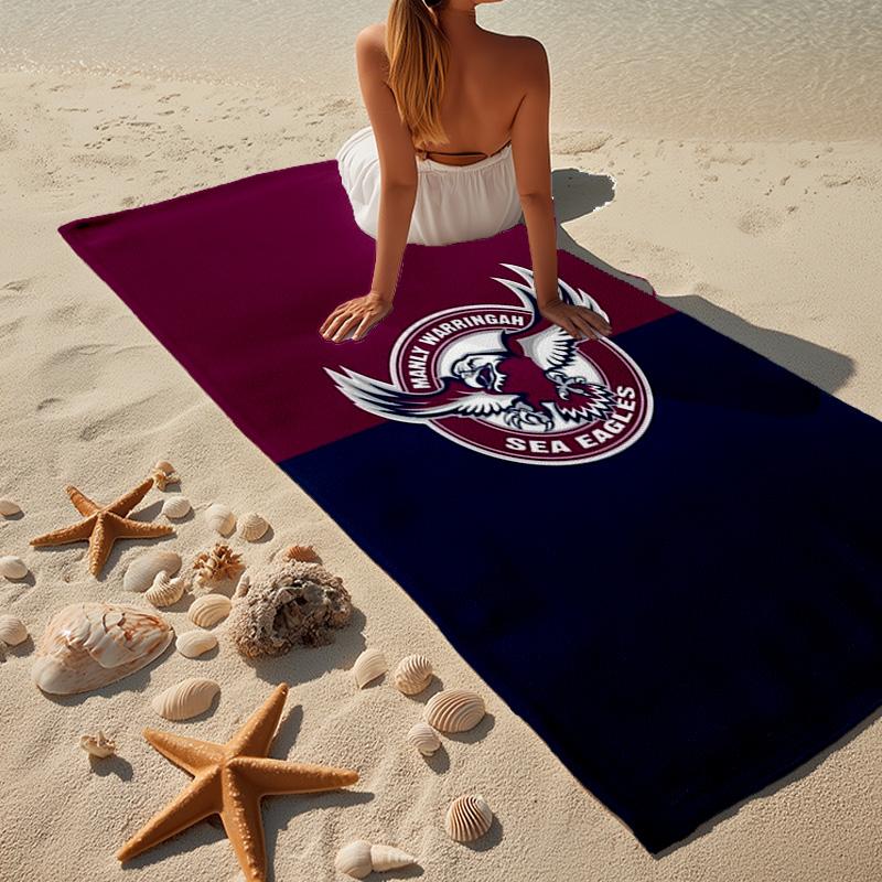Asciugamano da Spiaggia in Microfibra con Stemma delle Aquile di Mare Maschile, Leggero e Asciugatura Rapida, per Viaggi Estivi, Essenziale per la Spiaggia, Piscina