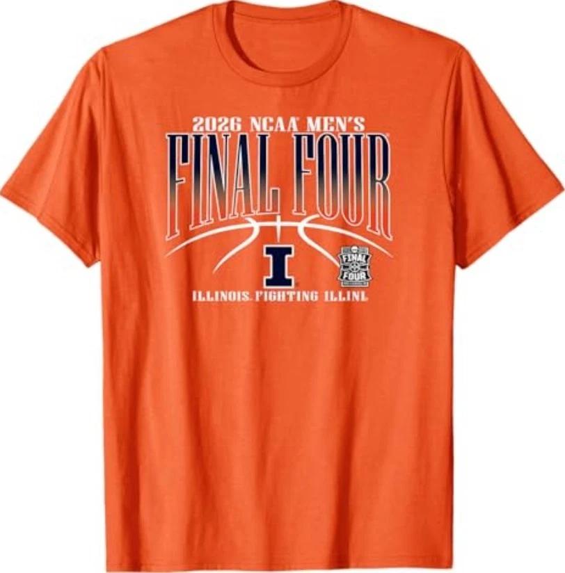 Illinois Illini Final Four 2026 Men s Basketball Orange T-Shirt M