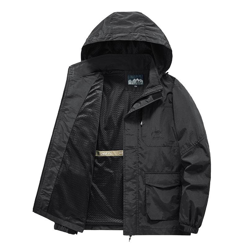 Giacca Uomo Primavera e Autunno, Giacca da Alpinismo alla Moda Antivento Giacca Sportiva Outdoor Uomo