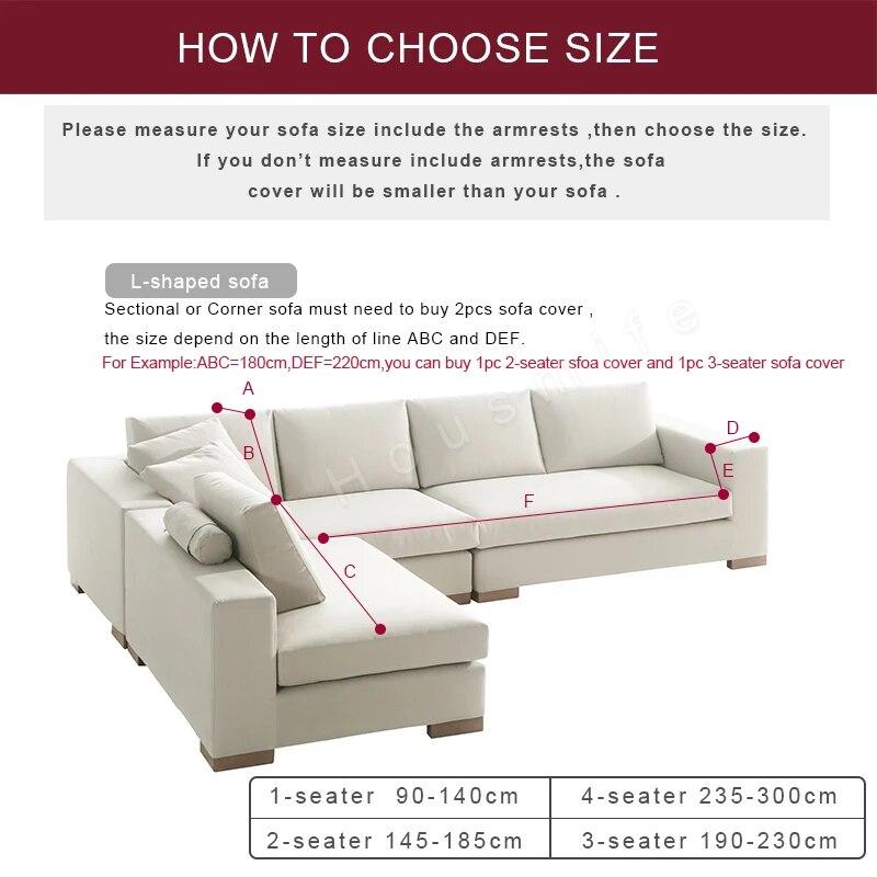 Spandex Modern Polyester Corner Sofa Couch Slipcovers Printed Elastic Sofa Cover Chair Protector L Shape Need 2 Pieces