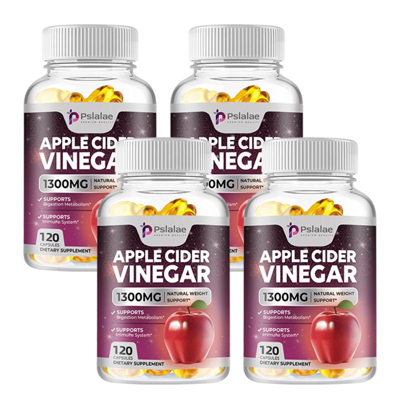 Pslalae 1300mg Apple Cider Vinegar Capsules - Weight Management, Immune Health