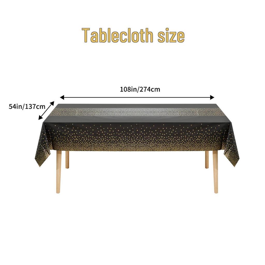 Waterproof Thickened Party Tablecloth - High-End Feel, Printed Plastic for Birthday & Wedding Table Run.