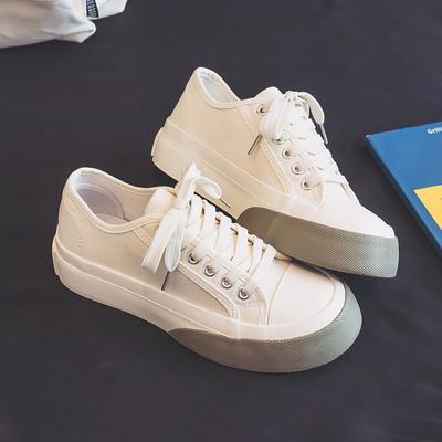 Chaussures de planche en toile blanche au design de niche pour femmes, chaussures décontractées polyvalentes pour étudiantes Ulzzang