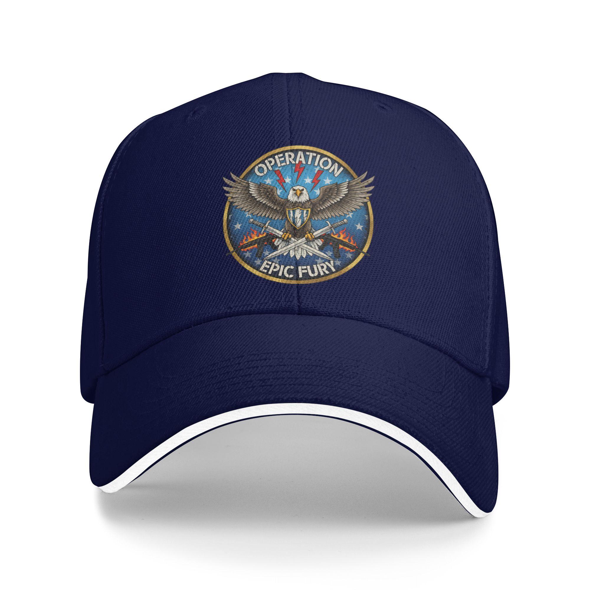 

Operation Epics Fury Eagle Baseball Cap Classic Trucker Hat Summer Men Women Tennis Skate Baseball Caps One Size