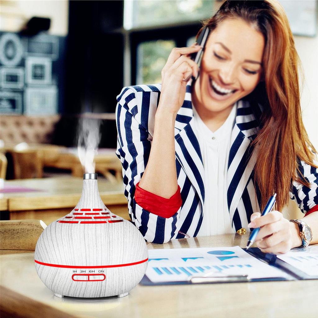Wood Grain Ultrasonic Humidifier: Aromatherapy, Bedroom & SPA Air Purification Gift