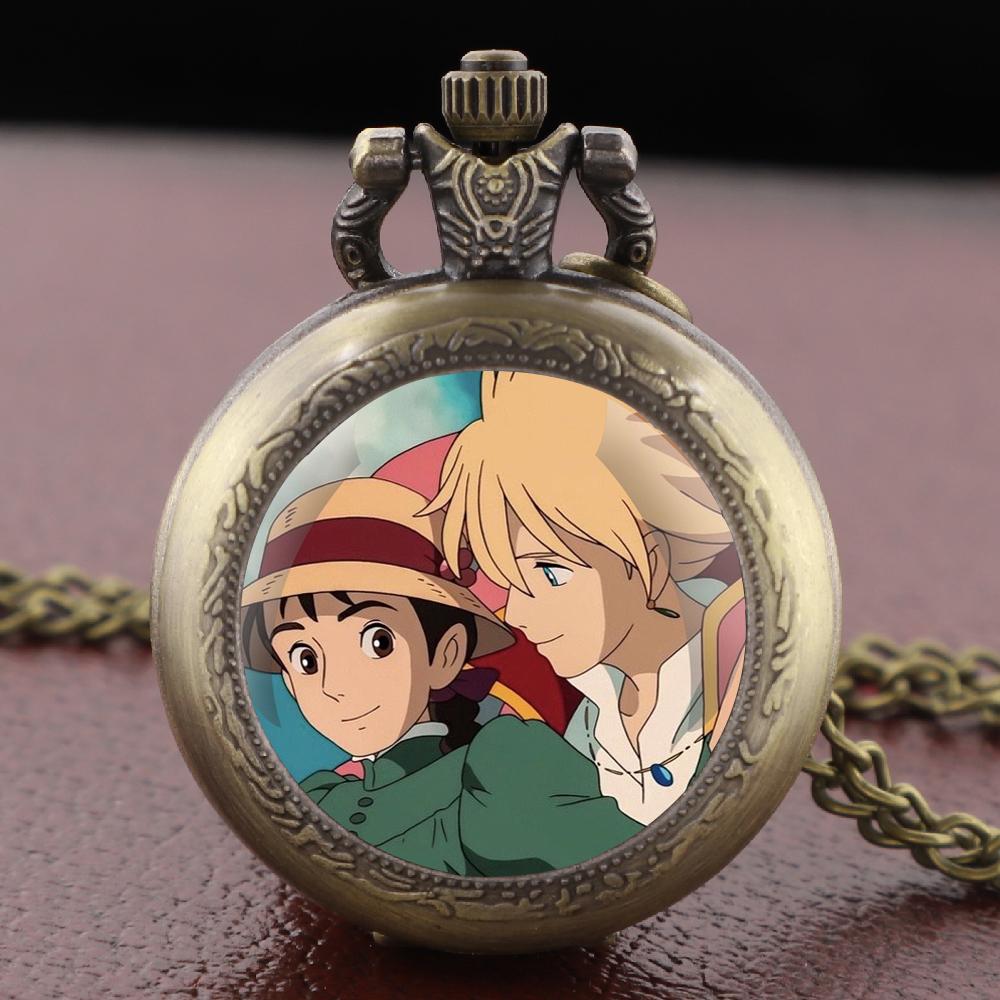 

Anime Theme Dome Glass Pocket Watches Arabic Dial Vintage Fashion Women Pendant Clock Men Watch Children Gifts Reloj De Bolsillo