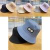 Cute Smiley Double-sided Fisherman Hat Women Summer Sunscreen Alphabet Basin Hat Men Students Versatile Sun Hat