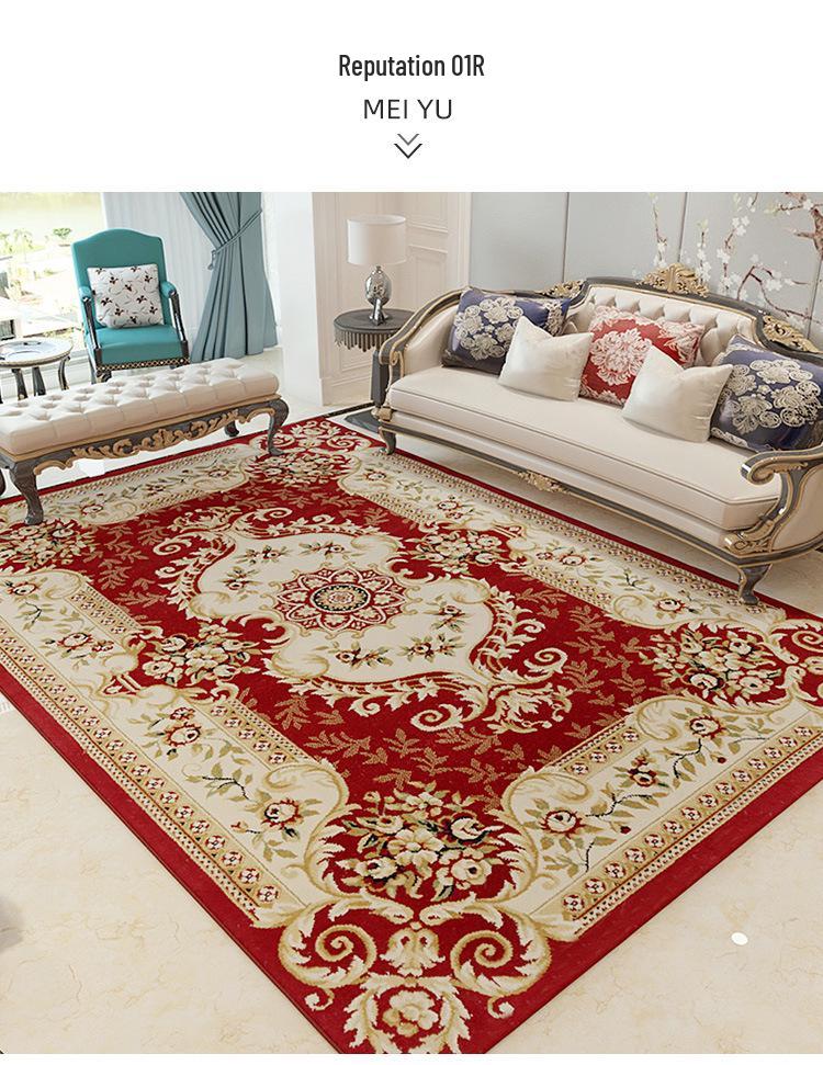 Nordic-Style Persian Ethnic Area Rug for Living Room: Soft Sofa & Coffee Table Pad
