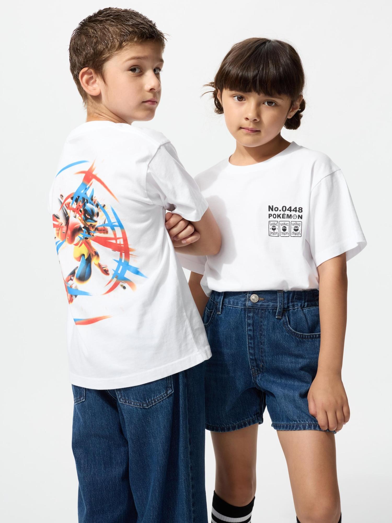 

Uniqlo Kids Pok Mon Card UT Graphic T shorT Sleeve J 00 WHITE/KIDS 100