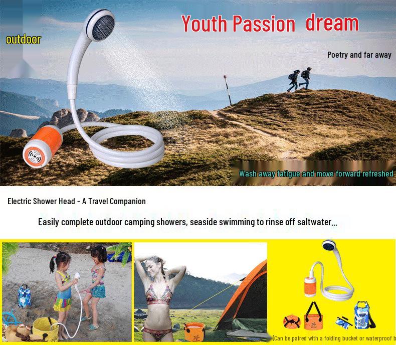 Electric Shower Head for Pet and Outdoor Camping Bathing