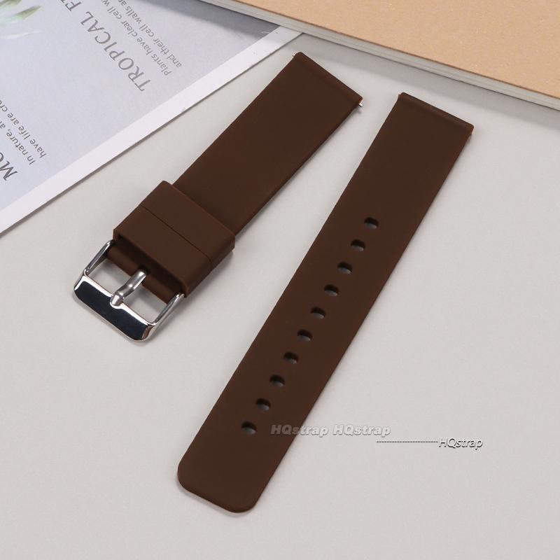 14mm 16mm 18mm 20mm 22mm 24mm Quick Release Soft Silicone Watch Band Universal Rubber Waterproof Bracelet Replacement Strap