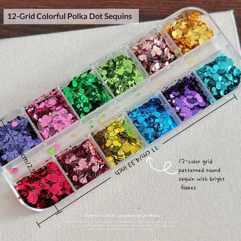 Мини Круглые Цветочные Волнообразные Точки Блестящие Ногти DIY Сияющие Чешуйки Декор для Маникюра Аксессуары