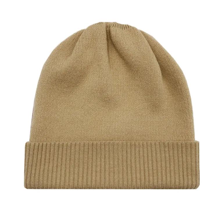Winter Rolled Edges Beanies Hats For Women Men Casual Warm Knitted Hat Unisex Soft Bonnet Skullies Hip-Hop Caps Female Ski Cap