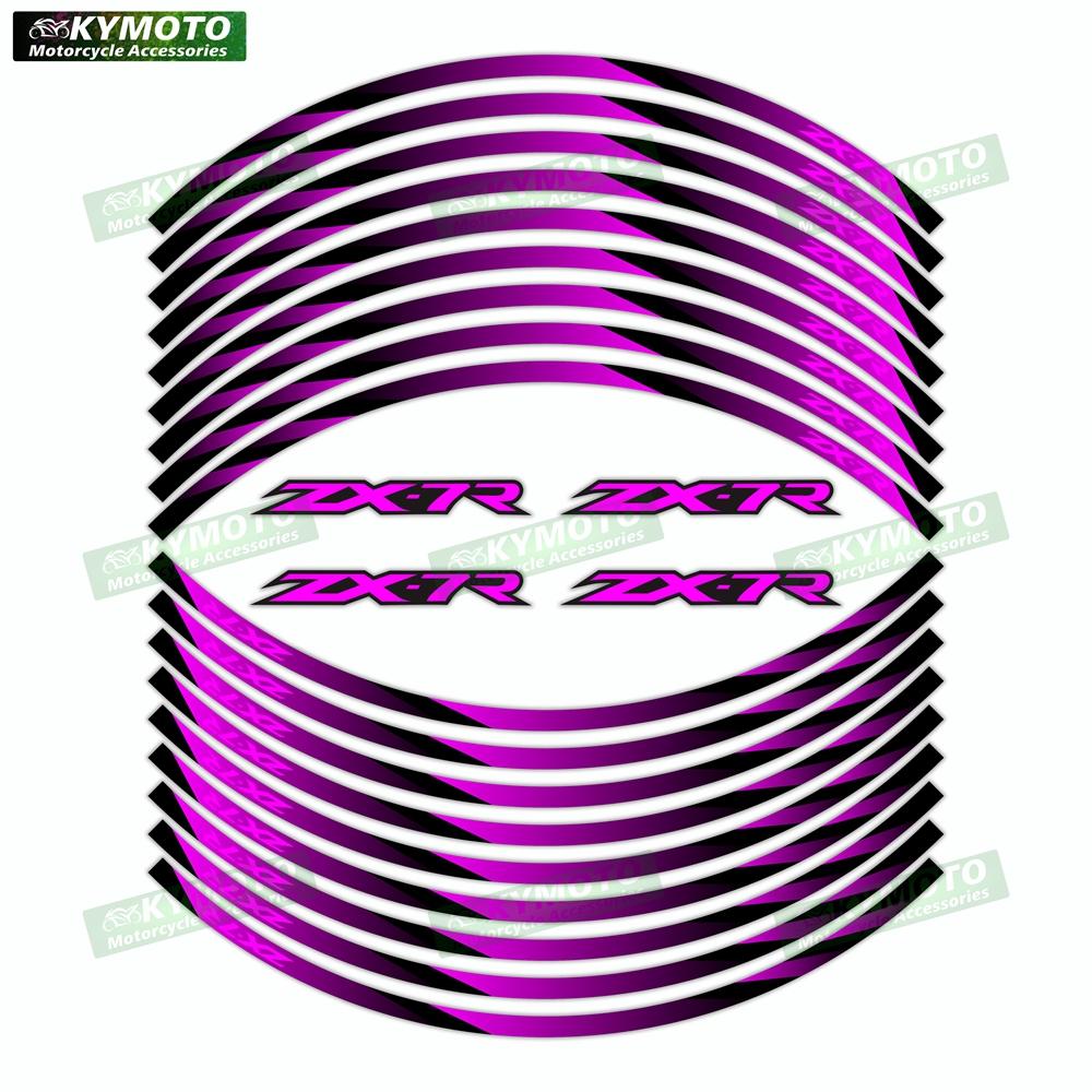 For ZX-7R ZX7R motorcycle accessories 17-inch front and rear wheel decals fairings and reflective gradient sticker decorations