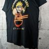 [USED] Naruto Boys Edition Vintage Academy Anime T-Shirt, Large Print, Black