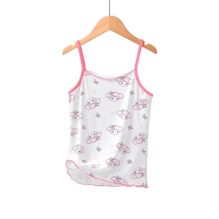 Girls' Summer Ice Silk Cartoon Camisole – Lightweight and Versatile