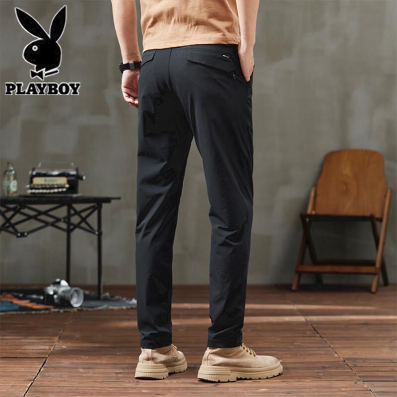 Playboy Men s Ice Silk Slim Straight Casual Pants 29