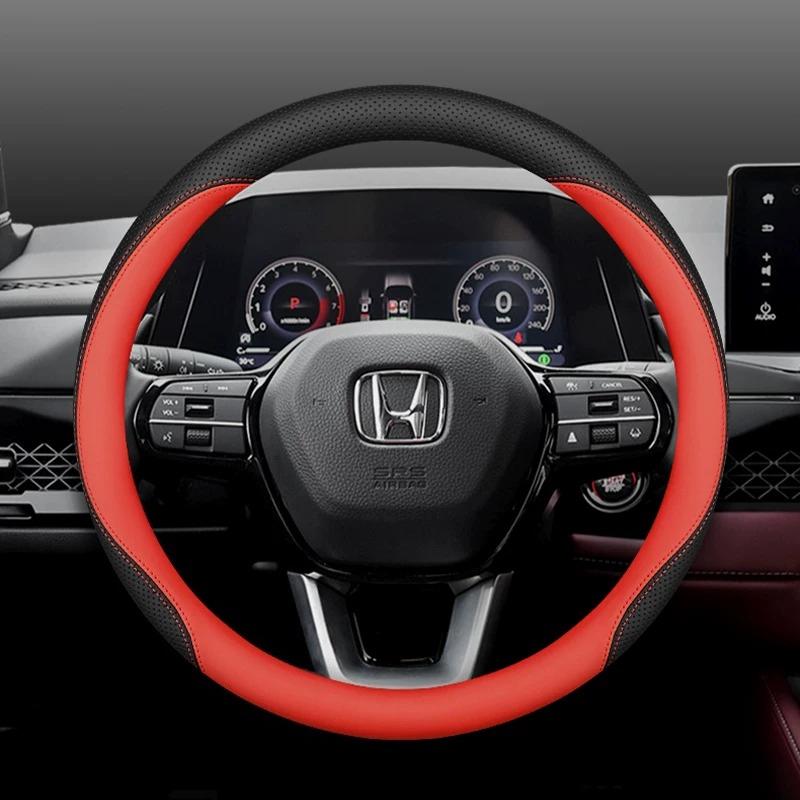 2026 For HONDA Luxury Steering Wheel Cover Nappa Leather Fit Civic Accord CR‑V Passport Pilot Ridgeline Odyssey Car Accessories