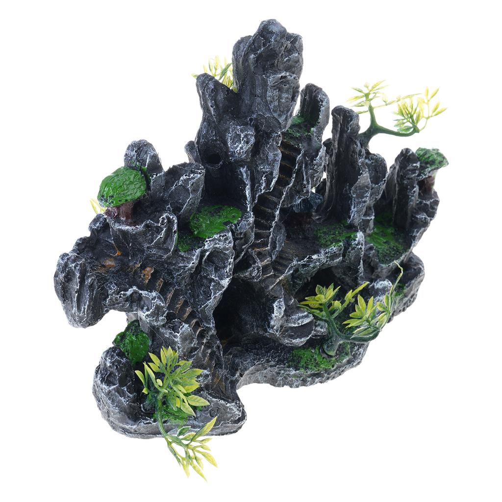 Realistic Mountain View Rockery Aquariums Ornaments Nature Lookings Fishtanks Shelter Cave Safe Resin Landsccape Decors