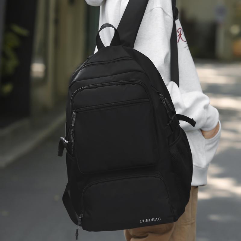 Plecak męski dla ucznia szkoły średniej Torba szkolna o dużej pojemności Plecak podróżny dla kobiet w jednolitym kolorze