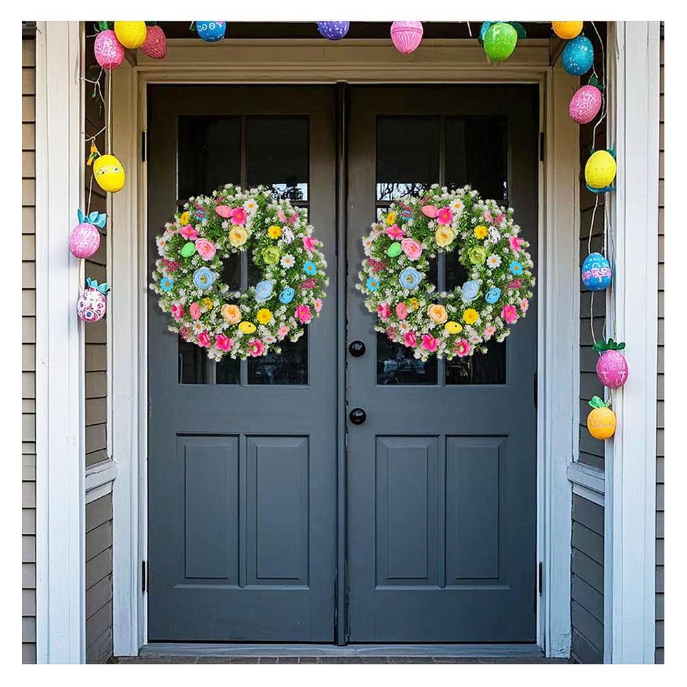 Plastic Foam Construction Easter Wreath Spring Egg Wreath