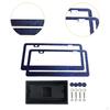 2 Pack Car License Plate Frame for Women in Stainless Steel with Rhinestones