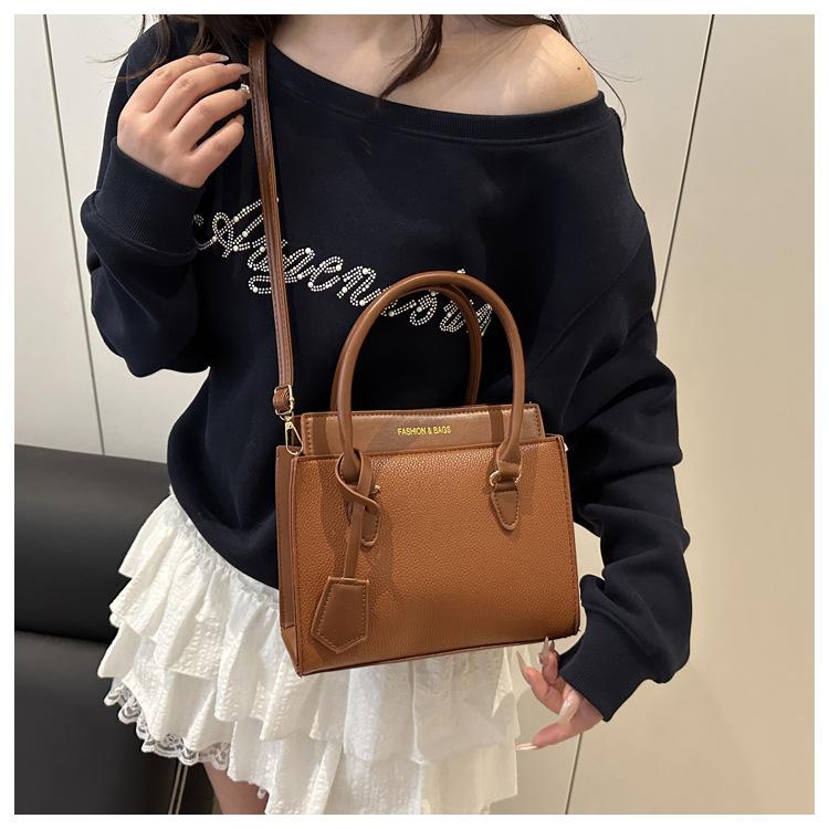 Women's Faux Leather Color Block Tote Bag Large Capacity Mother Daughter Set Shoulder Bag Fashionable Casual Handbag