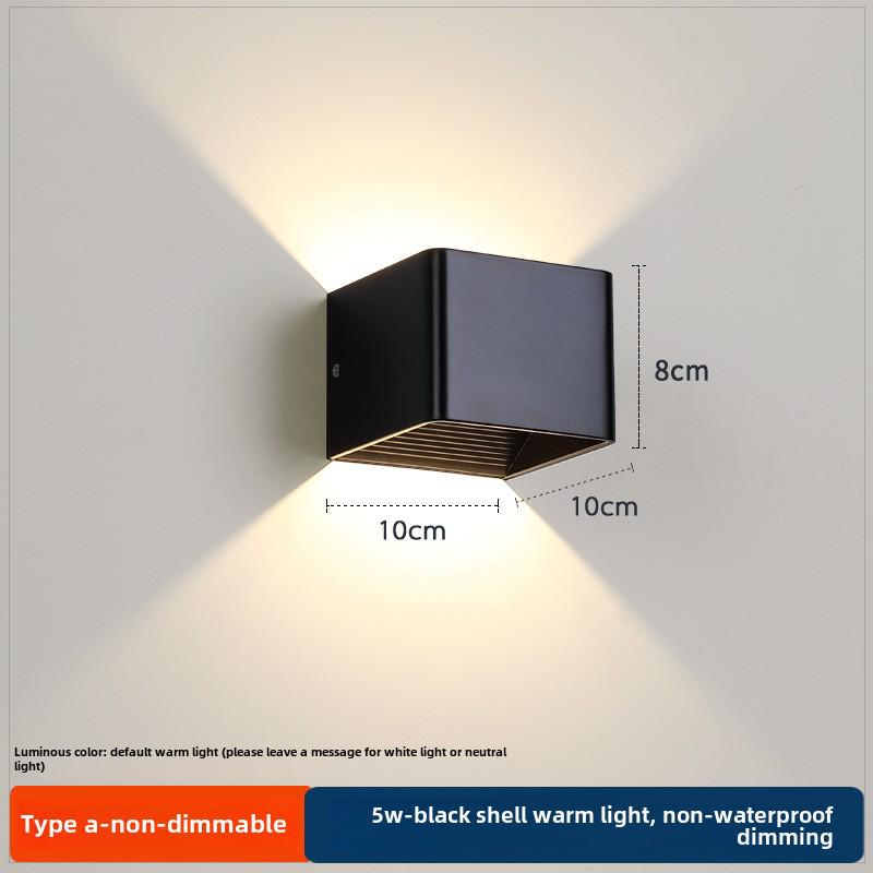LED Outdoor Four-Leaf Clover Wall Light - Up and Down Beam Decoration for Garden and Exterior Walls.