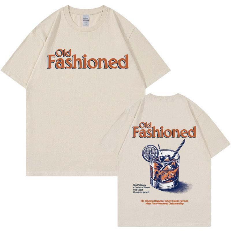 GIN AND TONIC Meme T Shirt Unisex Retro Cartoon Aesthetic T Shirts Men Summer Fashion Cotton Funny Cocktail Meme Graphic T-shirt
