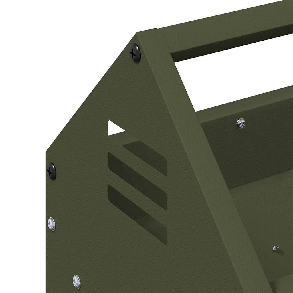 Chicken Feeder Trough Olive Green 108 X 20.5 X 20 Cm