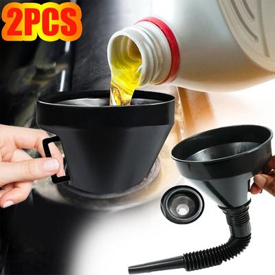 Funil de óleo universal com filtro de tubo, conjunto de alças, ferramenta de enchimento de óleo diesel, acessórios automotivos para caminhão, motocicleta, veículo off-road
