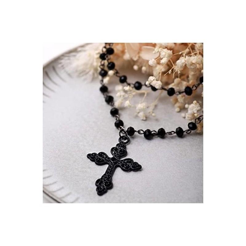 Gothic Cross Necklace For Women With Alloy Pendant And Punk Style Fashion Accessory