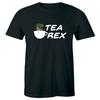 Tea Rex Men's Short Sleeve T-Shirt Funny Dinosaur Humor Pun Shirt