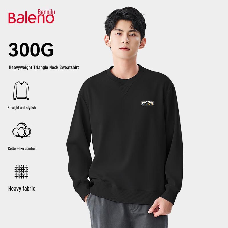 Baleno Men's Mountain Style Loose Fit Round Neck Sweatshirt