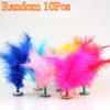 10Pcs Colorful Feather Jianzi - Colorful Hand & Foot Coordination Training Shuttlecock, Durable, Kick, Practice Training Equipment For Outdoor Sports