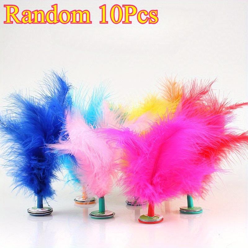 10Pcs Colorful Feather Jianzi - Colorful Hand & Foot Coordination Training Shuttlecock, Durable, Kick, Practice Training Equipment For Outdoor Sports