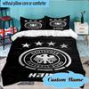 Custom Name German Football Badge Emblem Bedding Set 3pcs, Bedding Set Including 1pc Duvet Cover And 2pcs Pillowcases for Bedroom, Dormitory Gift